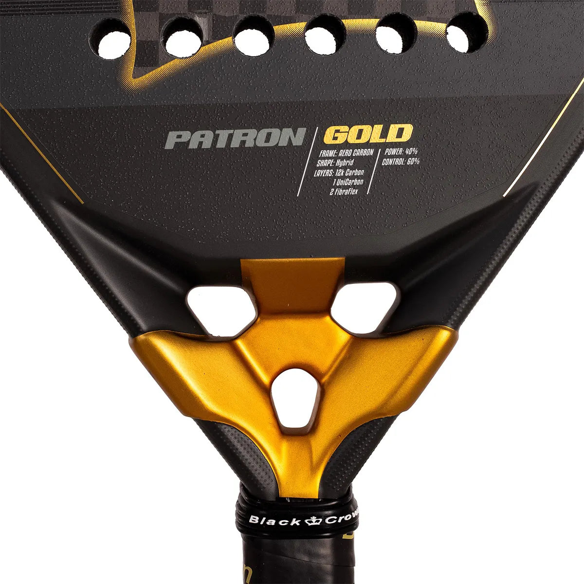 RAQUETTE DE PADEL BLACK CROWN PATRON GOLD