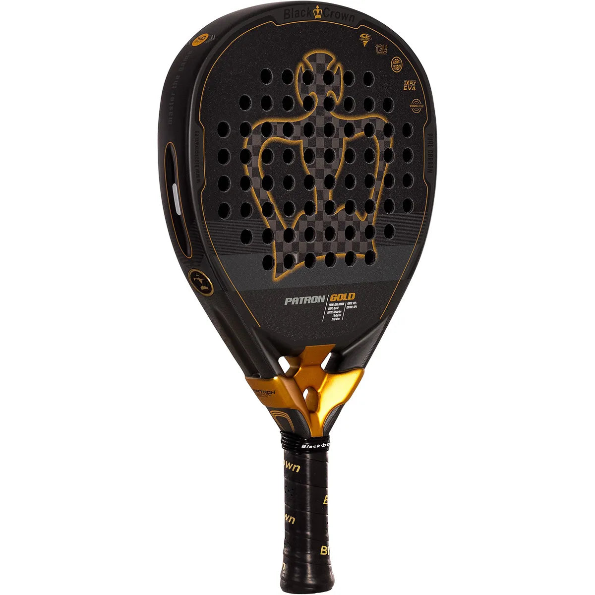 RAQUETTE DE PADEL BLACK CROWN PATRON GOLD