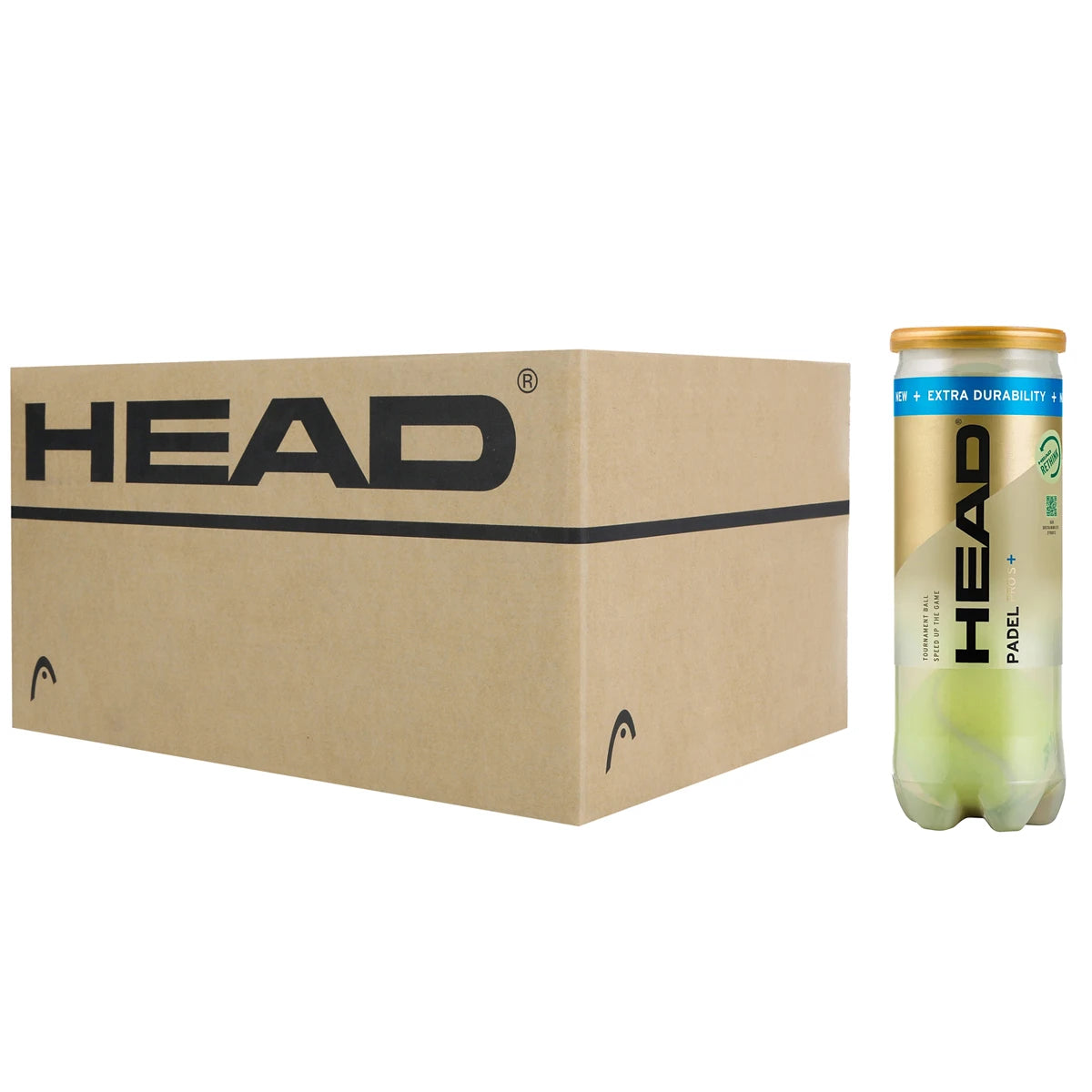 CARTON DE 24 TUBES DE 3 BALLES HEAD PADEL PRO S +