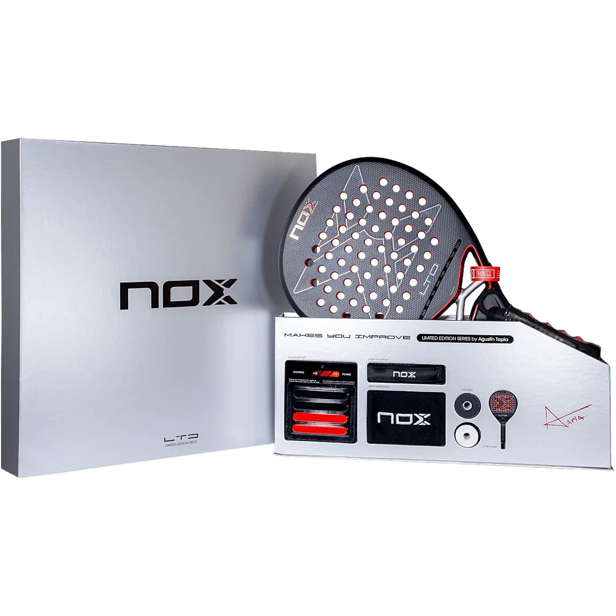 PACK RAQUETTE DE PADEL NOX AT10 GENIUS 12K XTREM LIMITED