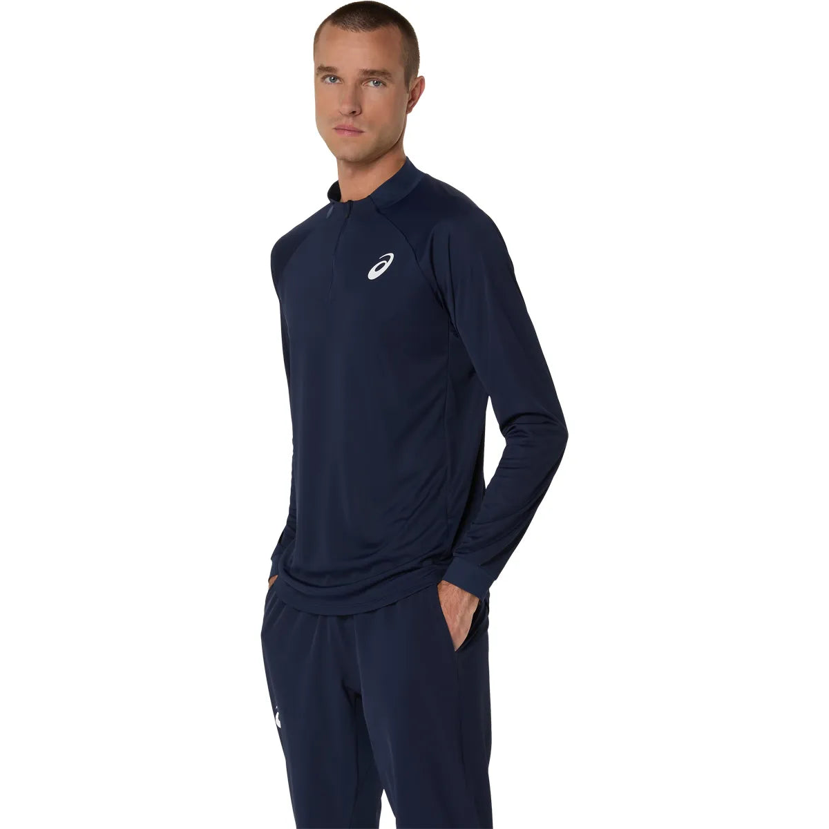 T-SHIRT ASICS COURT MANCHES LONGUES 1/4 ZIP