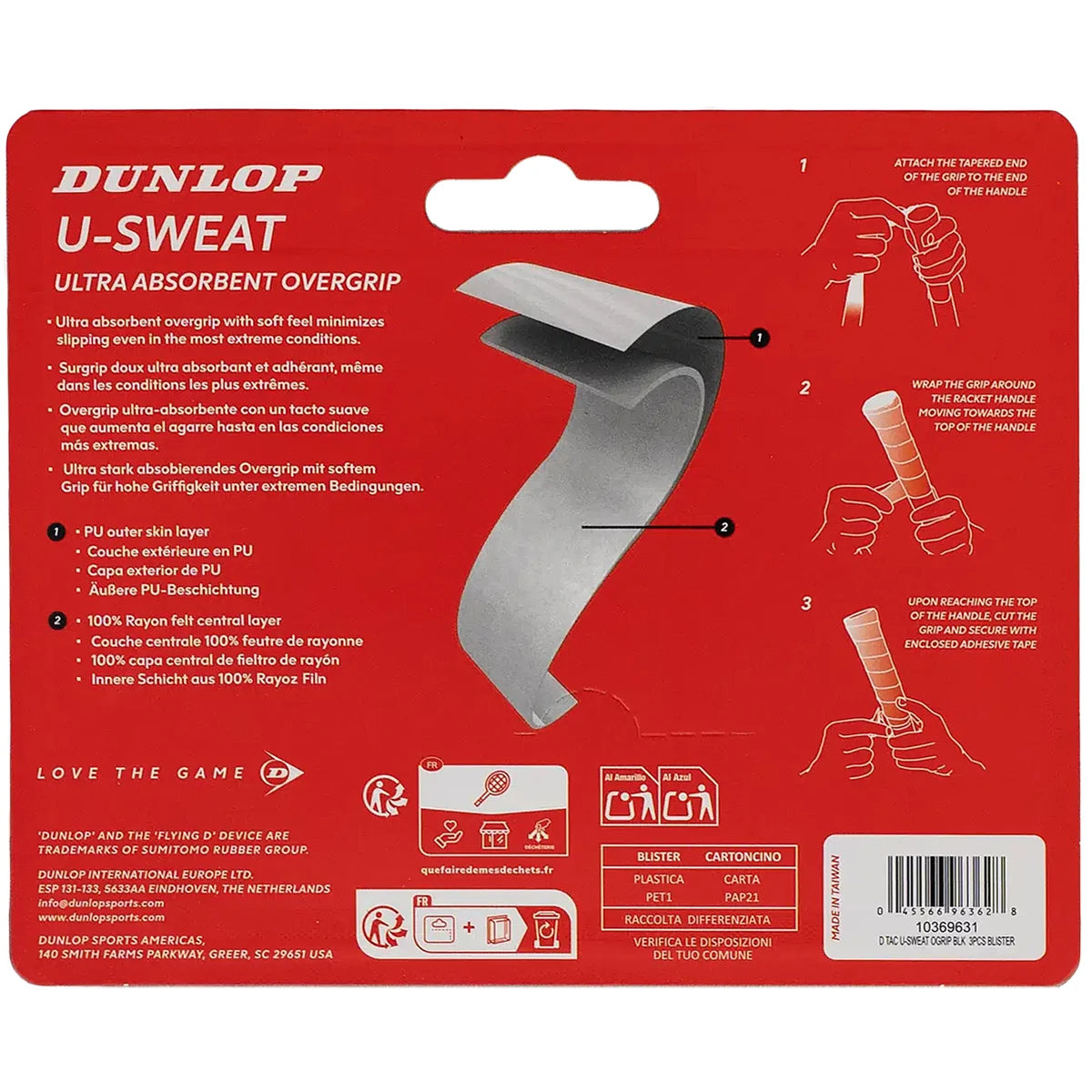 3 SURGRIPS DUNLOP U-SWEAT