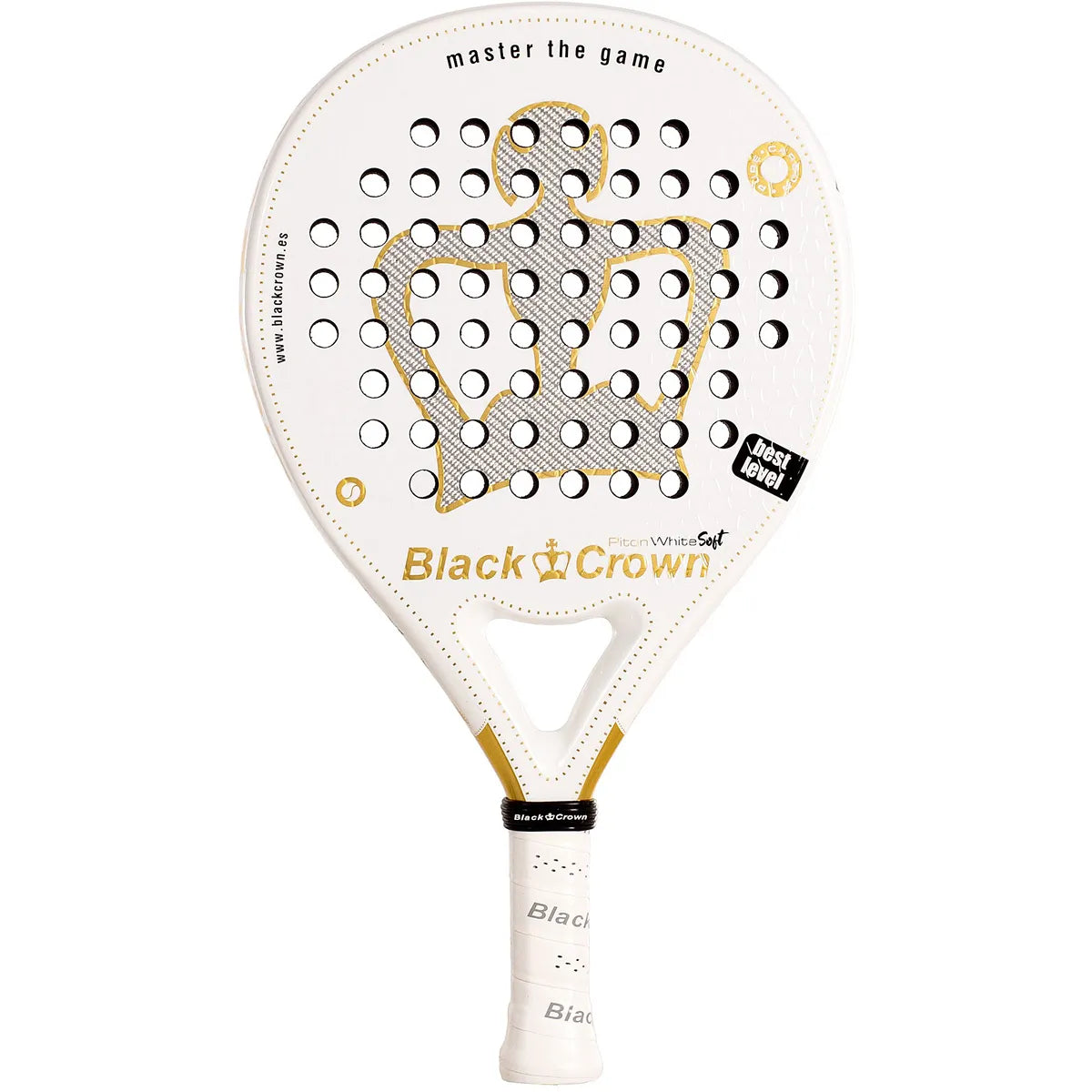 RAQUETTE DE PADEL BLACK CROWN PITON WHITE SOFT