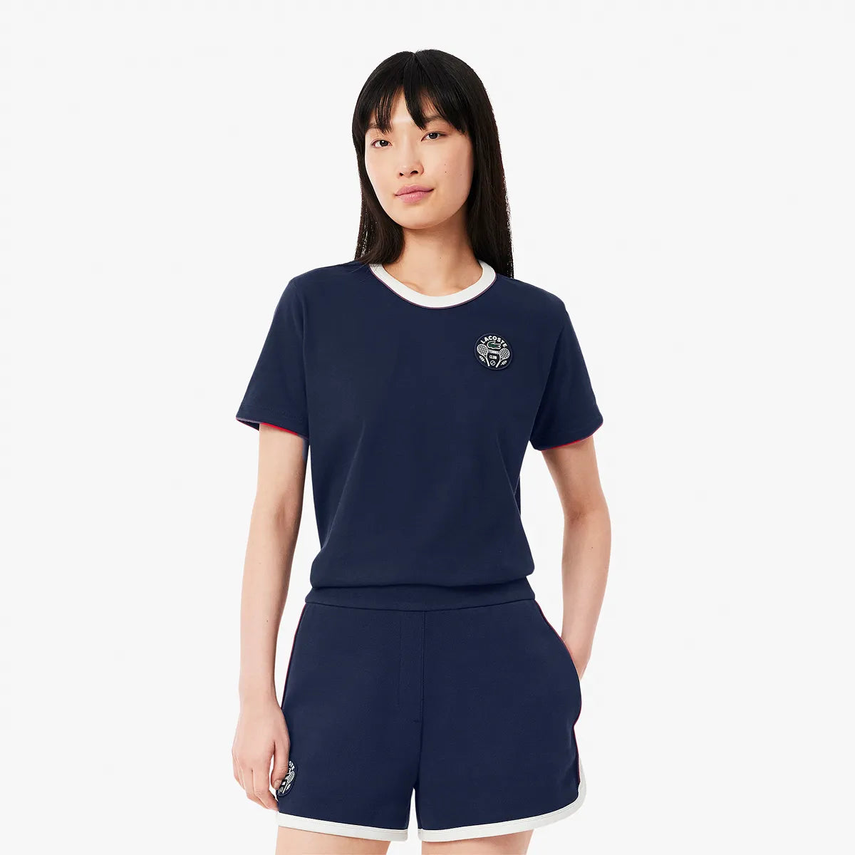 T-SHIRT LACOSTE FEMME HERITAGE
