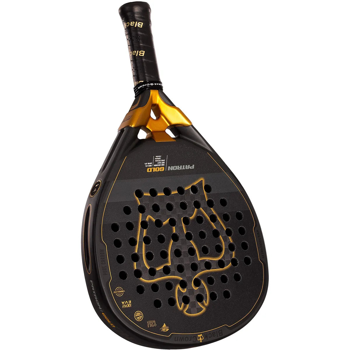 RAQUETTE DE PADEL BLACK CROWN PATRON GOLD