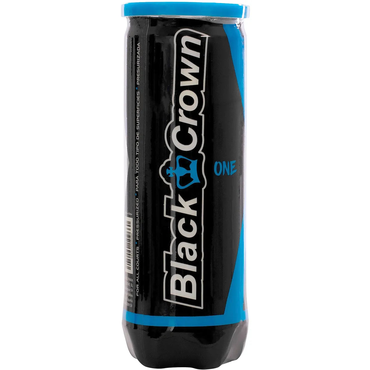 TUBE DE 3 BALLES DE PADEL BLACK CROWN ONE