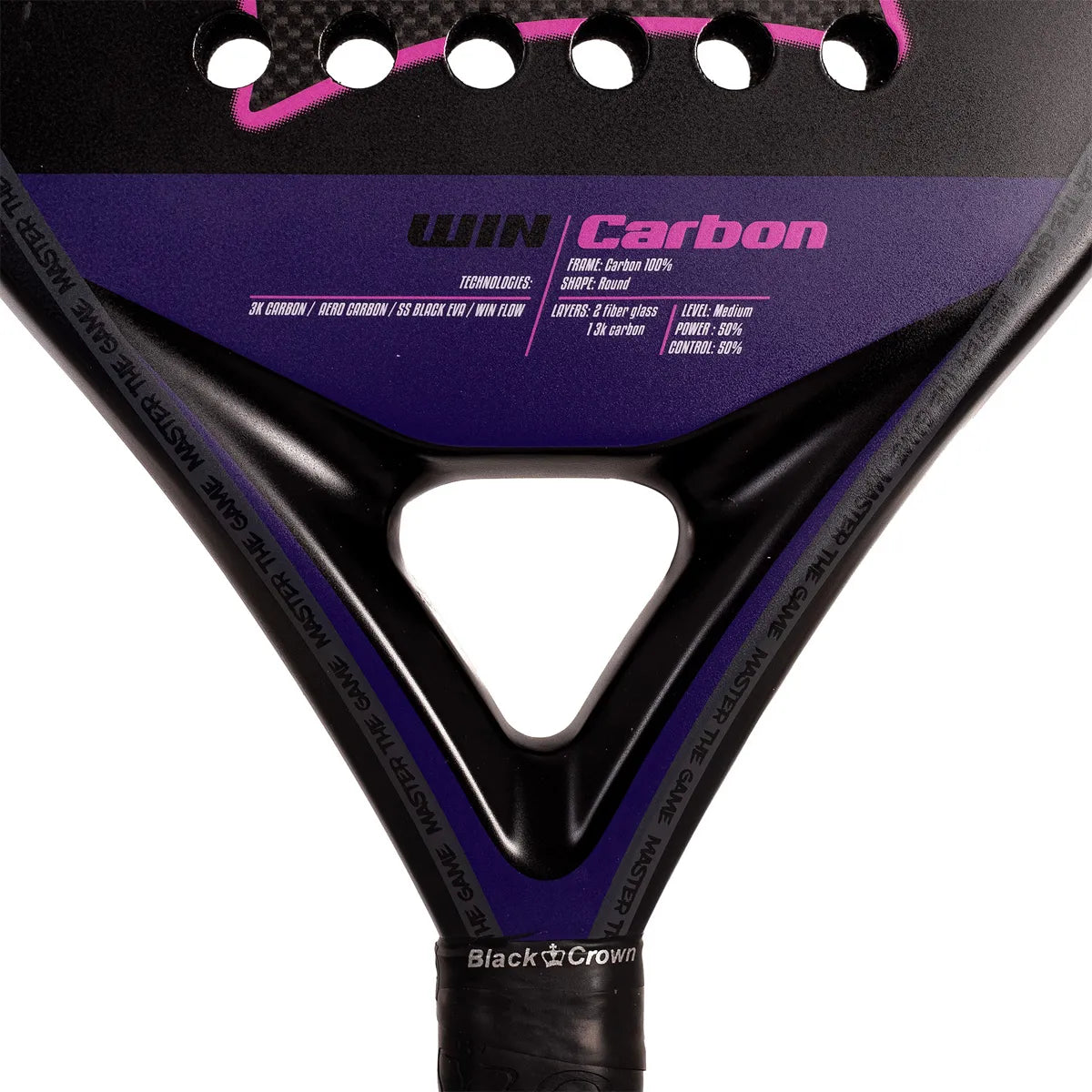 RAQUETTE DE PADEL BLACK CROWN WIN CARBON
