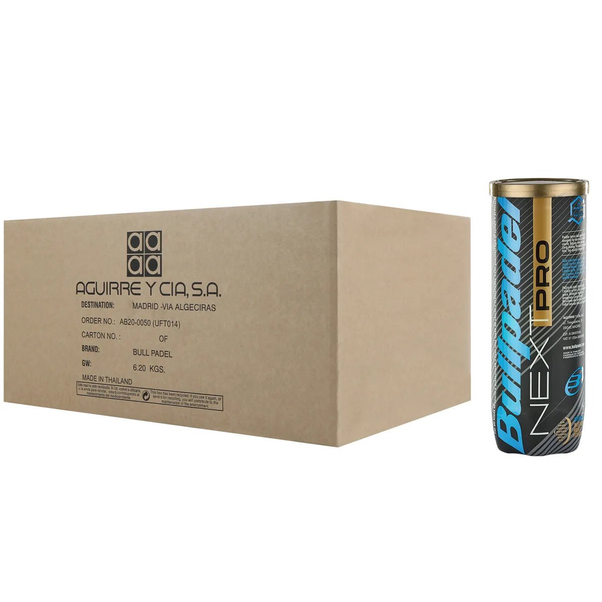 CARTON DE 24 TUBES DE 3 BALLES BULLPADEL FIP NEXT PRO