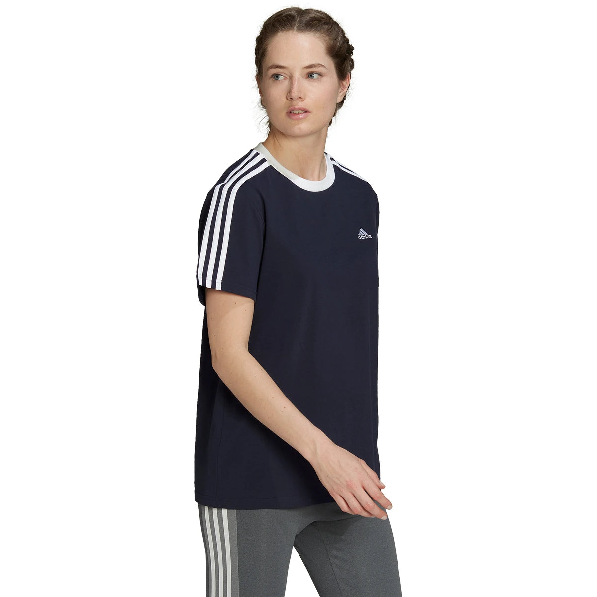 T-Shirt adidas Femme 3 Bandes Regular
