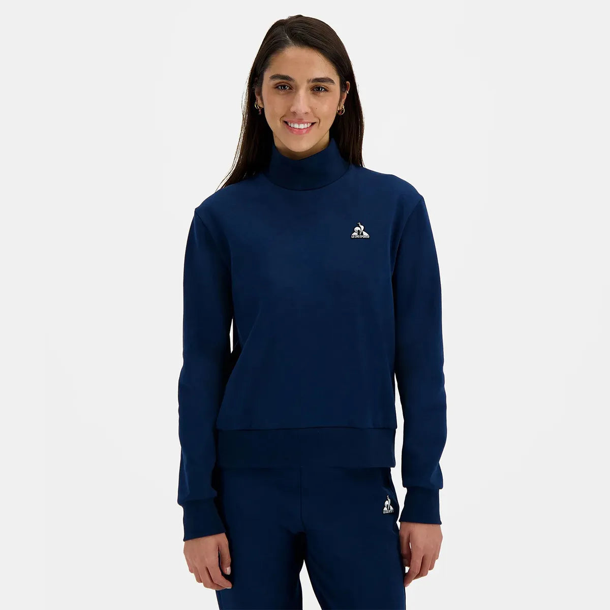 SWEAT LE COQ SPORTIF FEMME HERITAGE COL ROULE