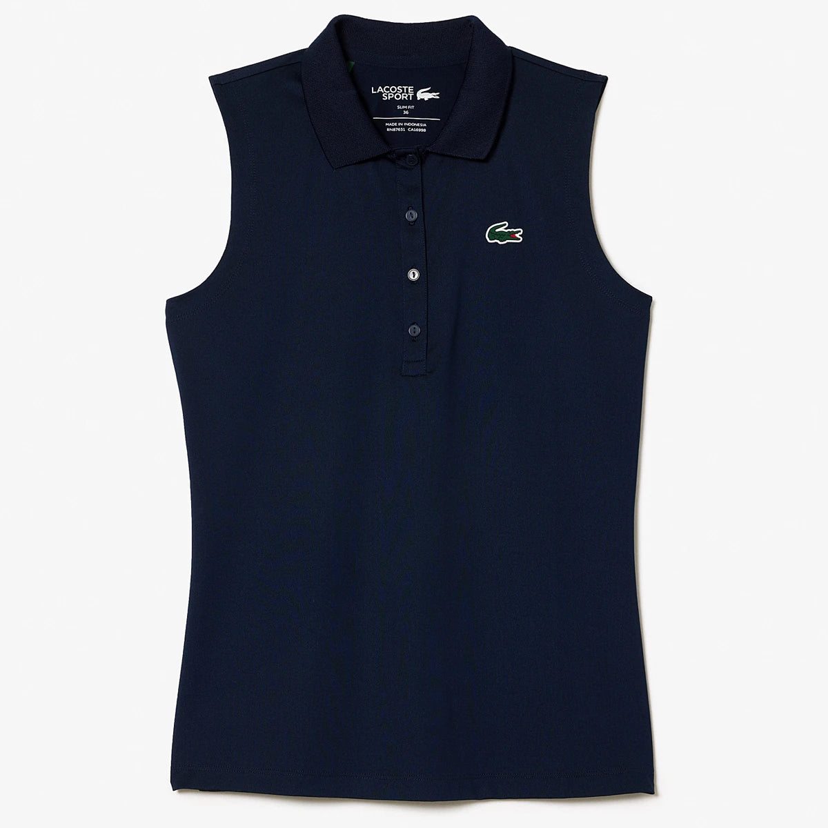 POLO LACOSTE FEMME CORE PERFORMANCE SANS MANCHES