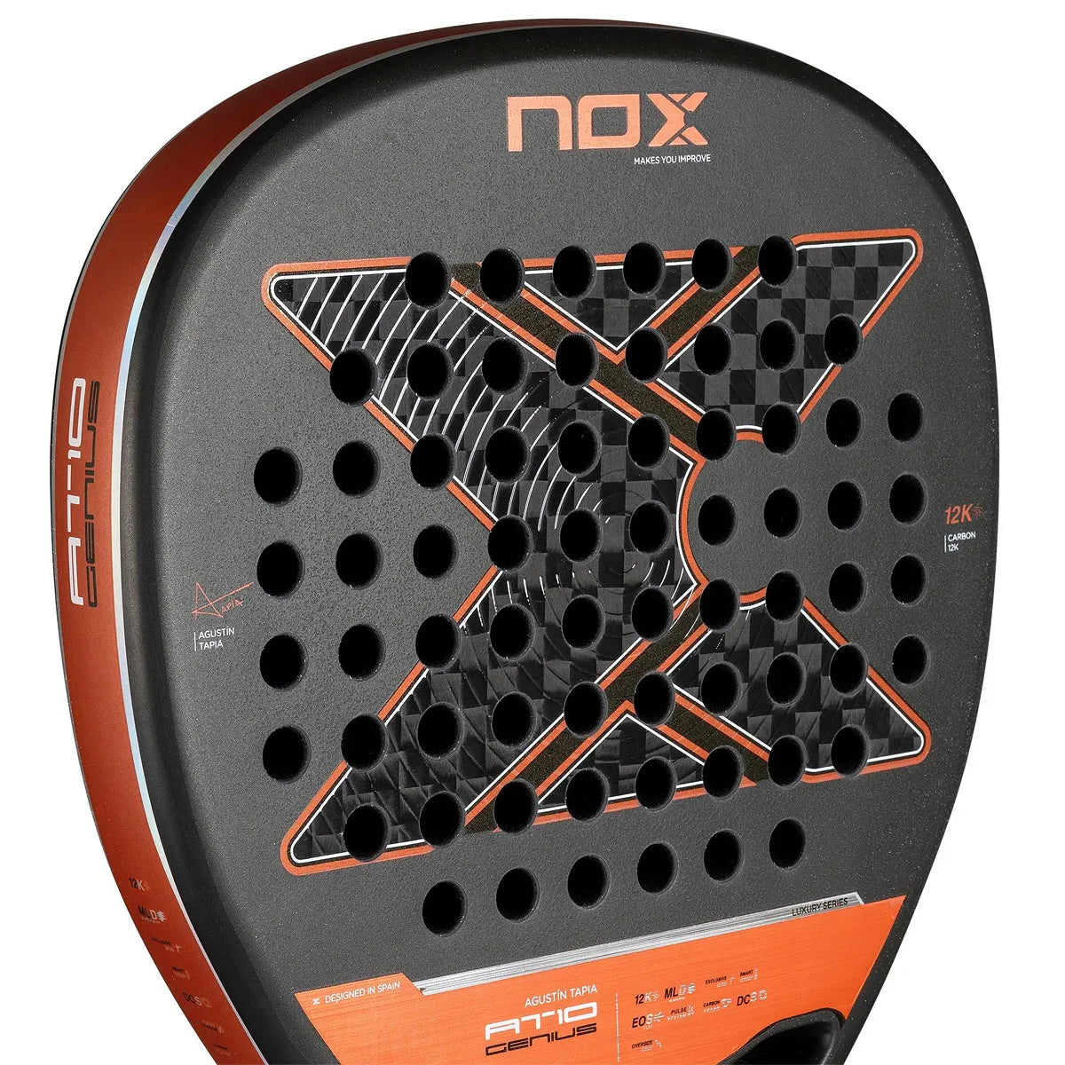RAQUETTE DE PADEL NOX AT10 GENIUS ATTACK 12K BY AGUSTIN TAPIA