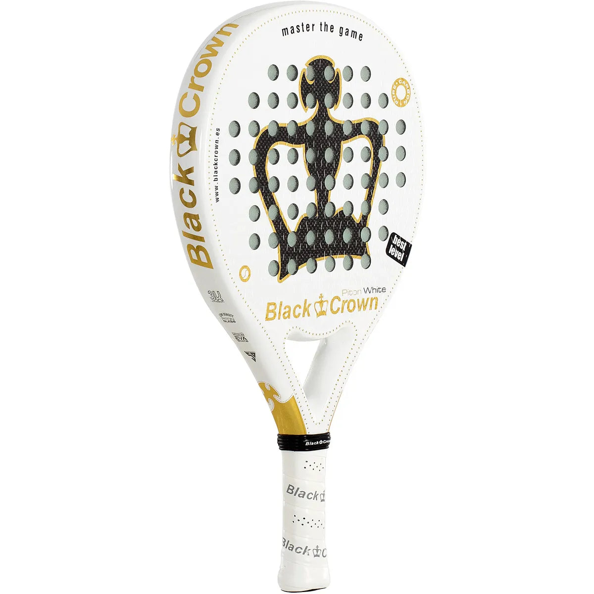 RAQUETTE DE PADEL BLACK CROWN PITON WHITE