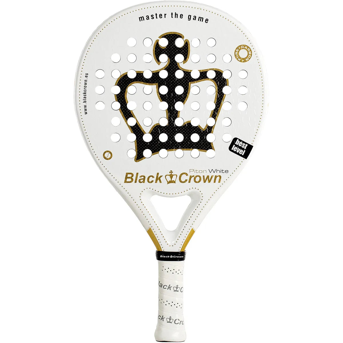 RAQUETTE DE PADEL BLACK CROWN PITON WHITE