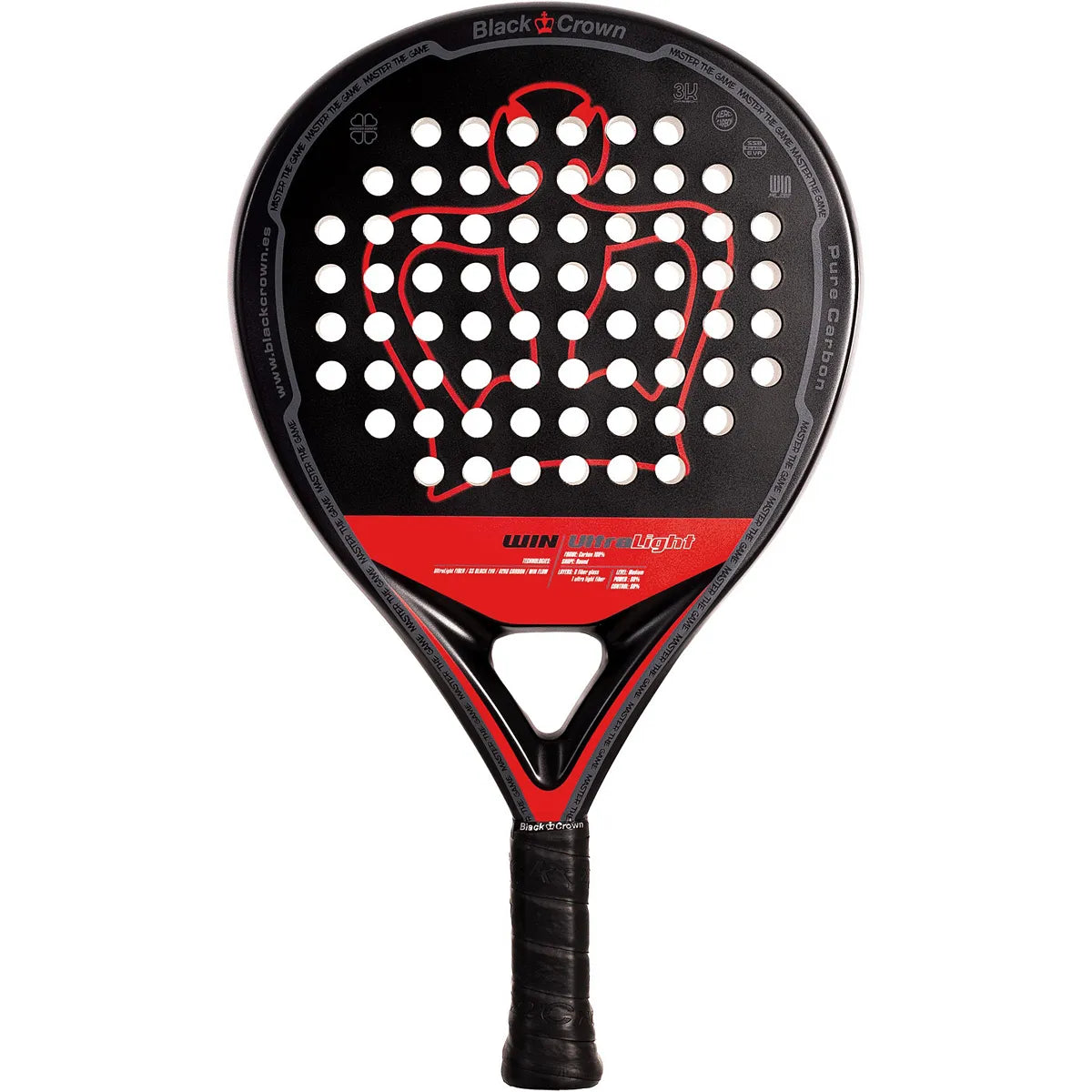 RAQUETTE DE PADEL BLACK CROWN WIN ULTRA LIGHT