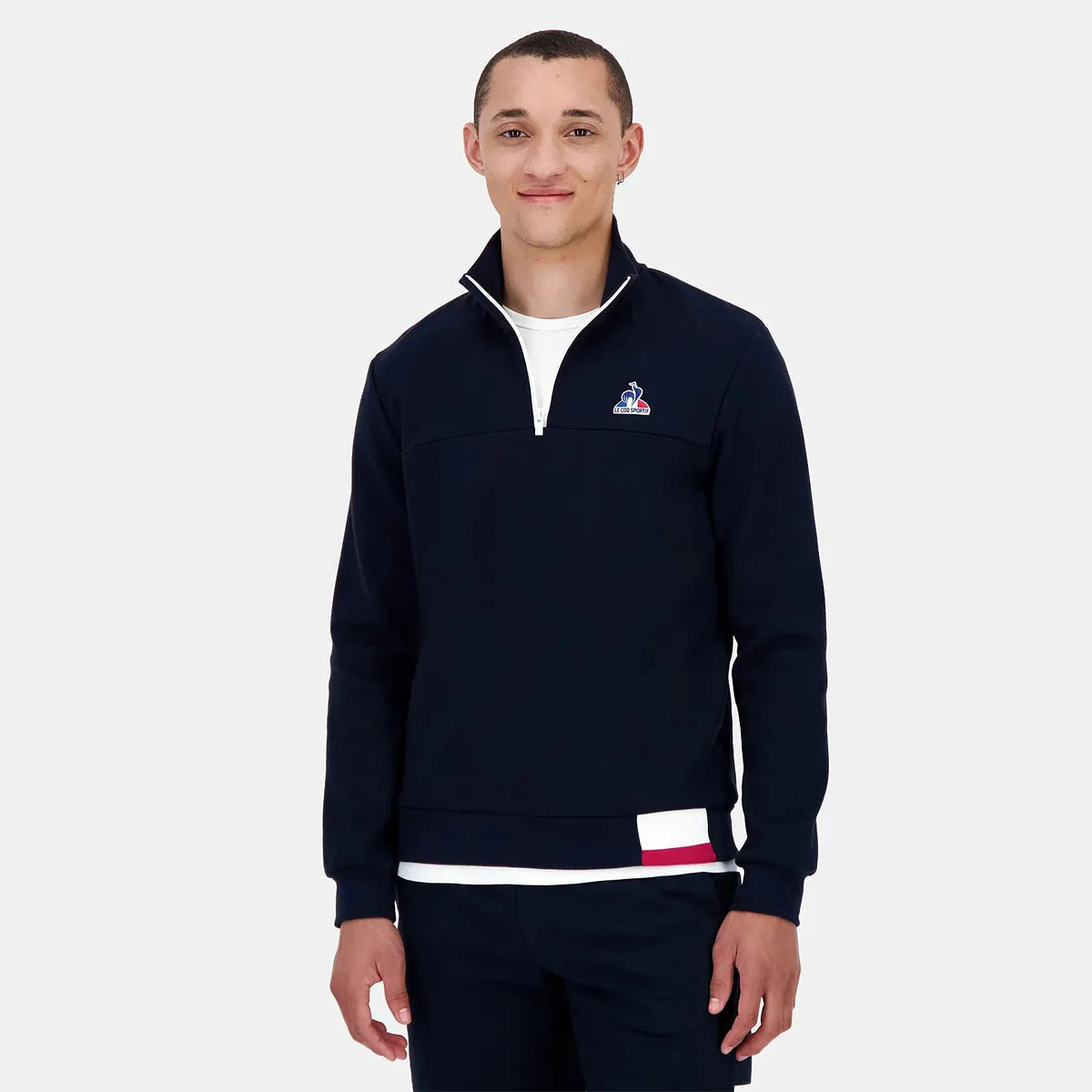 SWEAT LE COQ SPORTIF TRICOLORE 1/2 ZIP