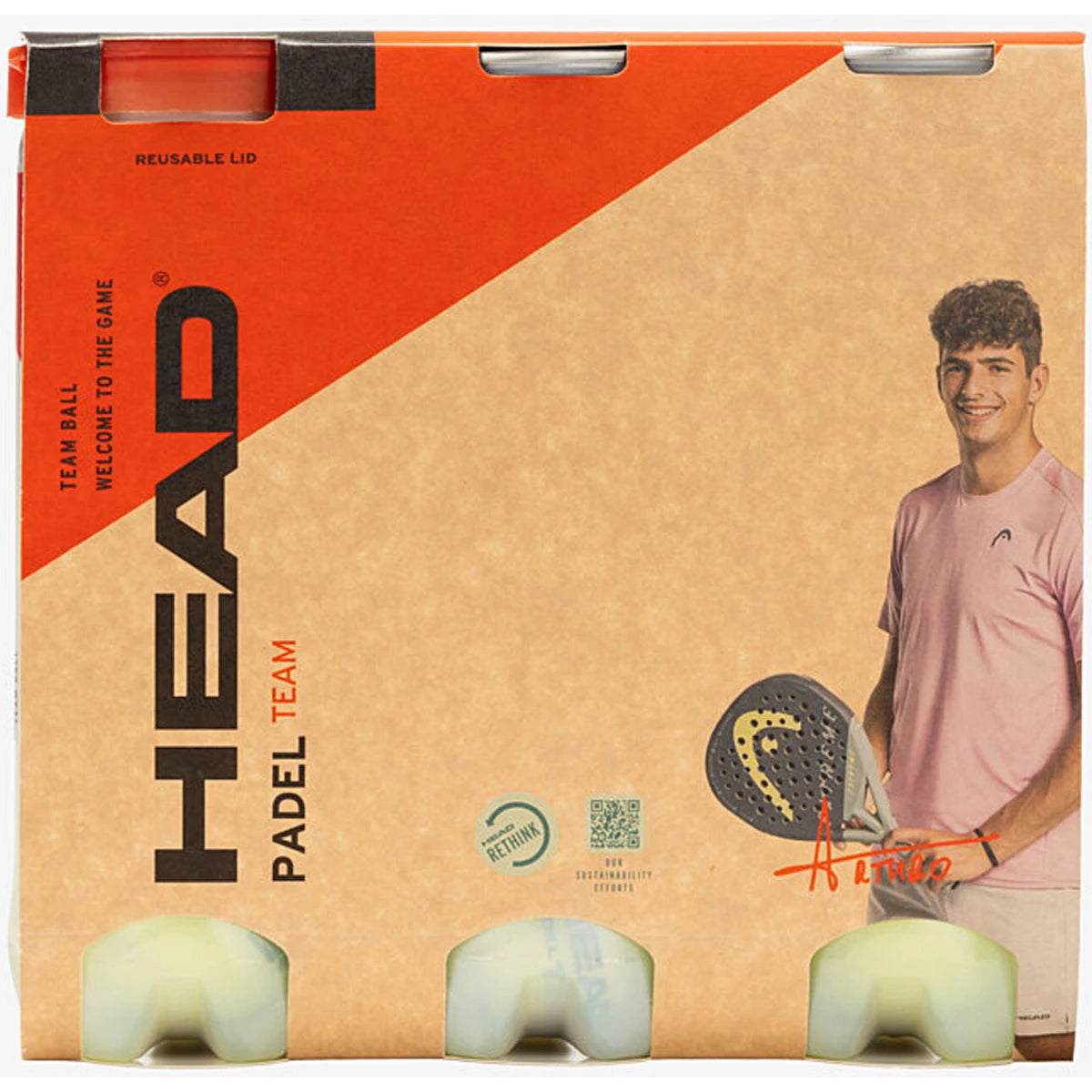 PACK DE 3 TUBES DE 3 BALLES HEAD PADEL