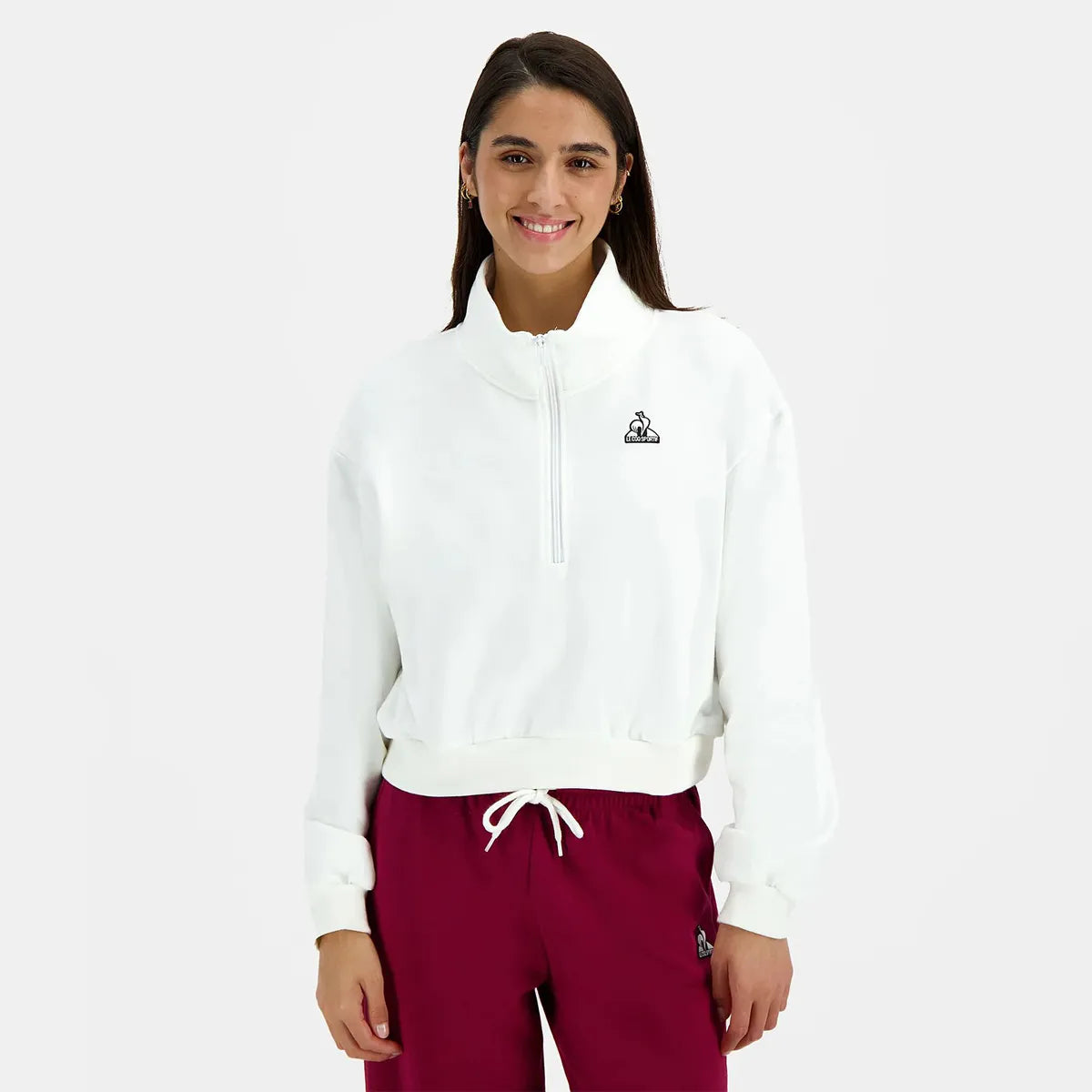 SWEAT LE COQ SPORTIF FEMME HERITAGE 1/2 ZIP