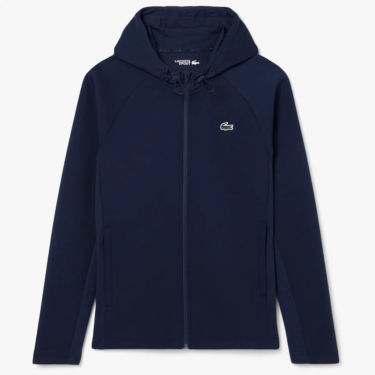 SWEAT LACOSTE CORE PERRFORMANCE A CAPUCHE FZ MESH