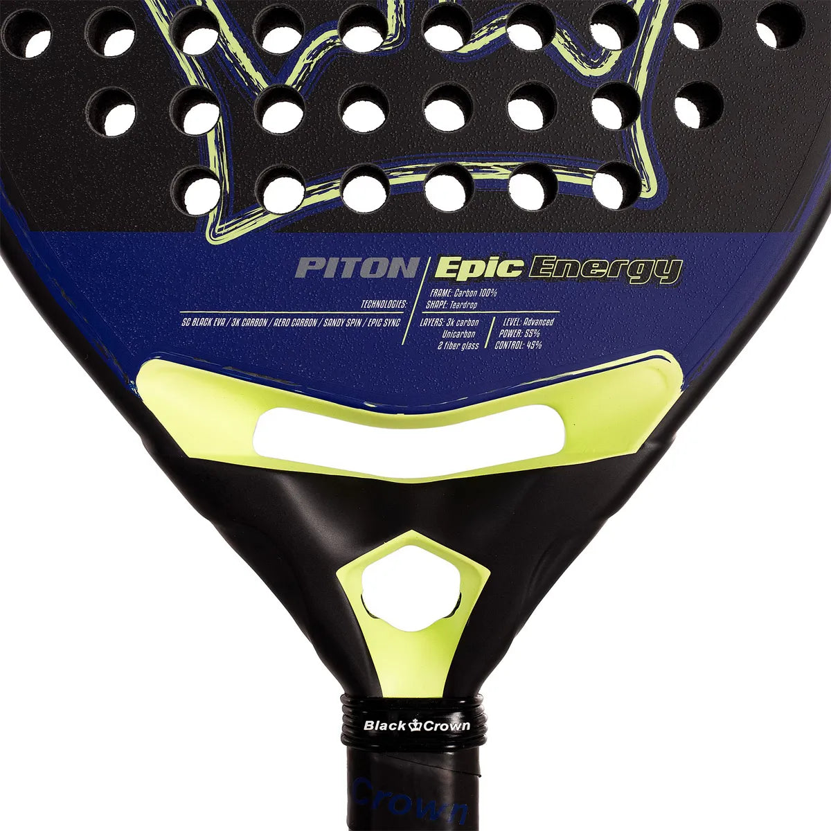 RAQUETTE DE PADEL BLACK CROWN PITON EPIC ENERGY
