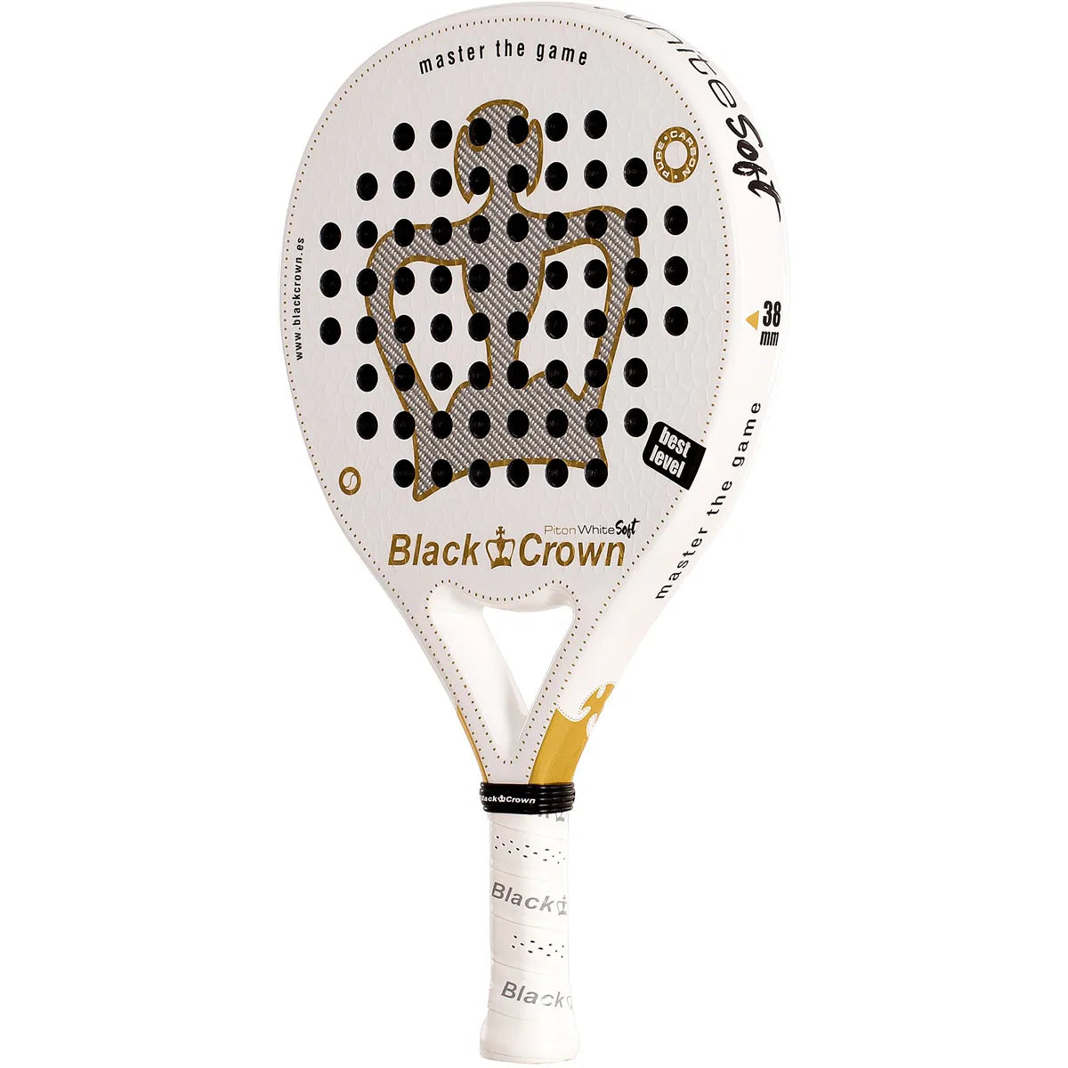 RAQUETTE DE PADEL BLACK CROWN PITON WHITE SOFT