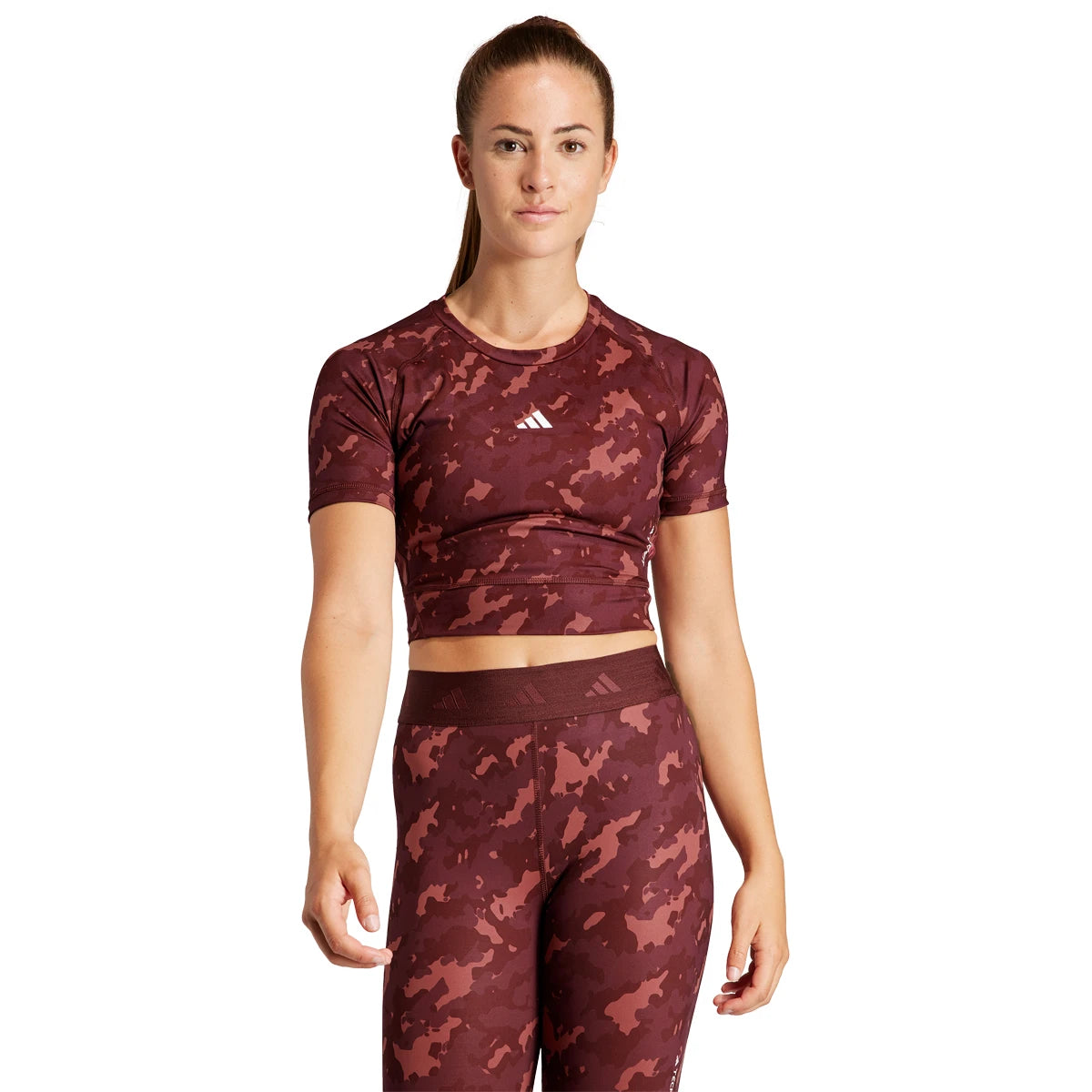 T-Shirt adidas Femme Print Crop