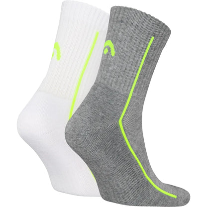 2 PAIRES DE CHAUSSETTES HEAD PERFORMANCE CREW (MID)