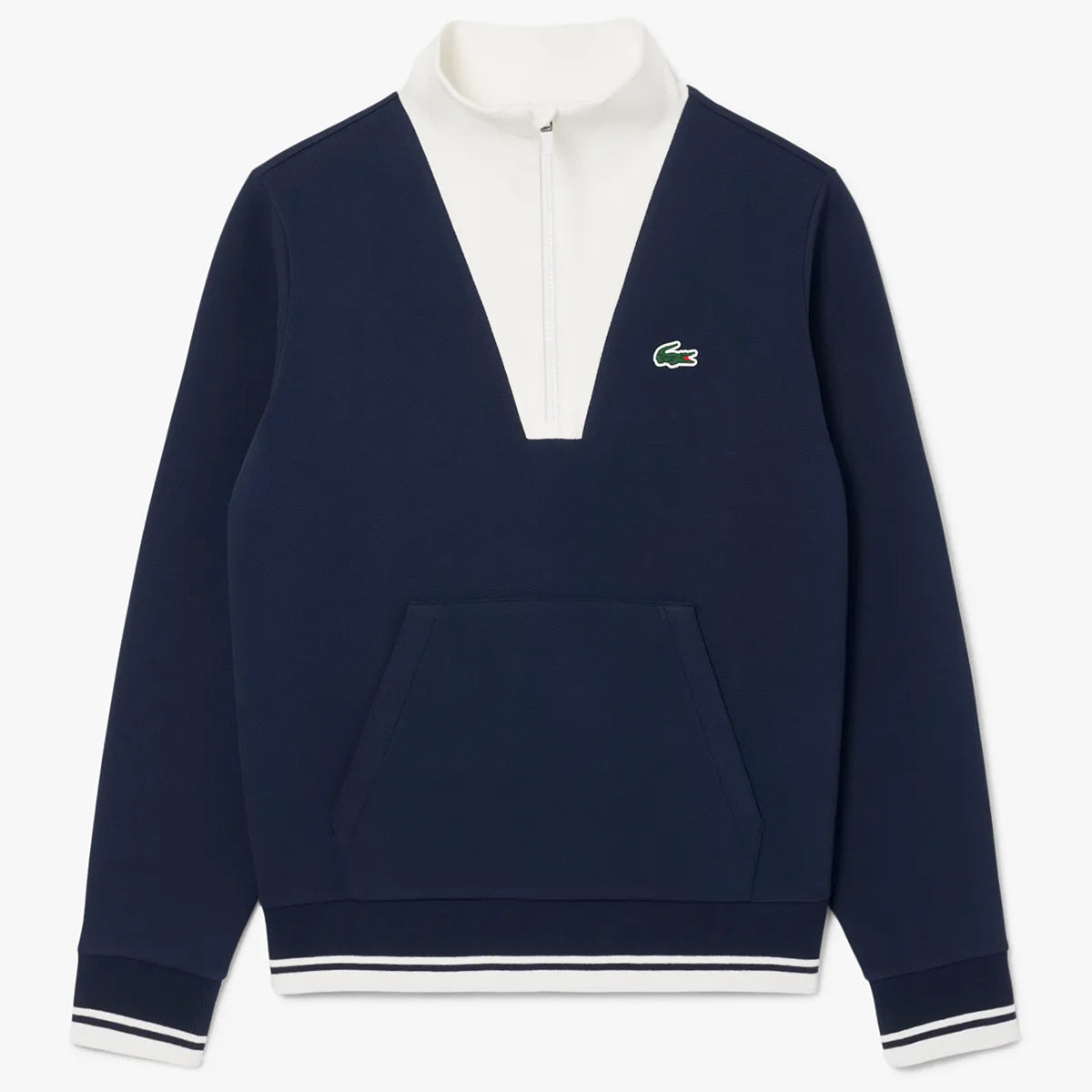 SWEAT LACOSTE FEMME HERITAGE 1/2 ZIP