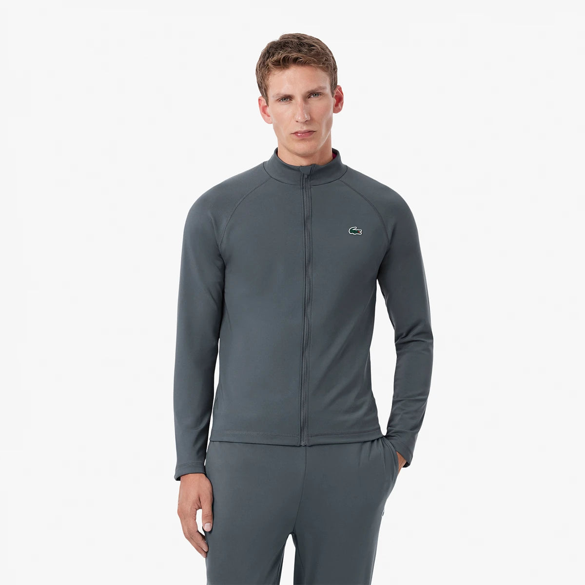 SWEAT LACOSTE ESSENTIALS MANCHES LONGUES FULL ZIP