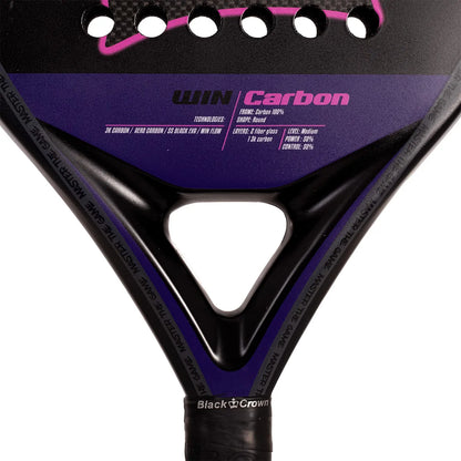 RAQUETTE DE PADEL BLACK CROWN WIN CARBON