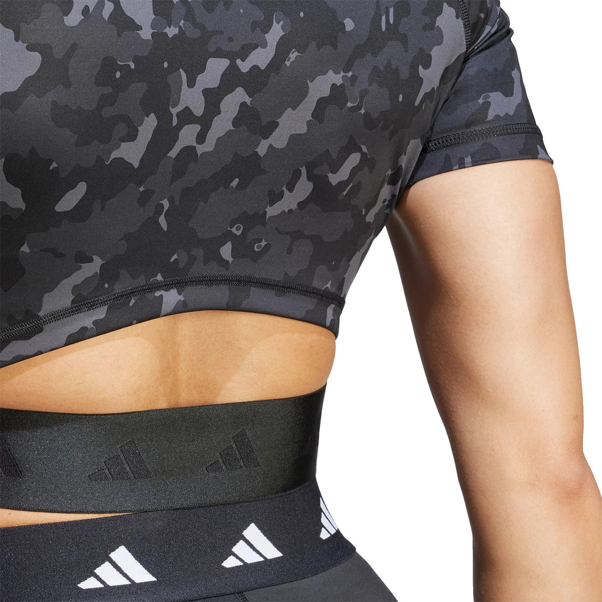 T-Shirt adidas Femme Print Crop