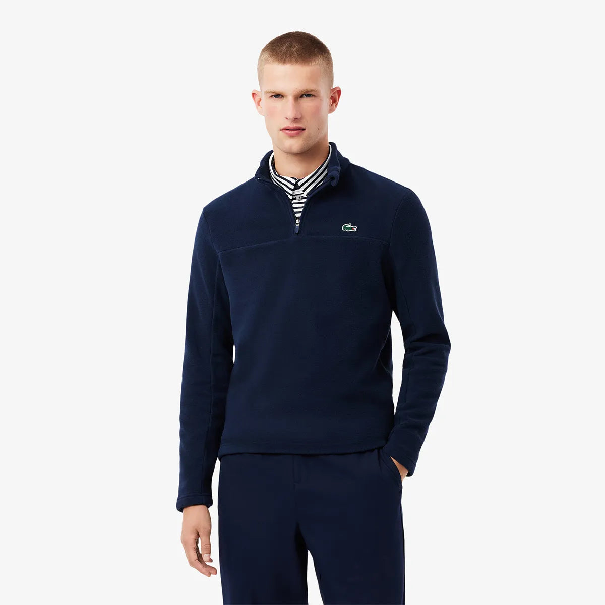 SWEAT LACOSTE CORE PERFORMANCE POLAIRE 1/2 ZIP