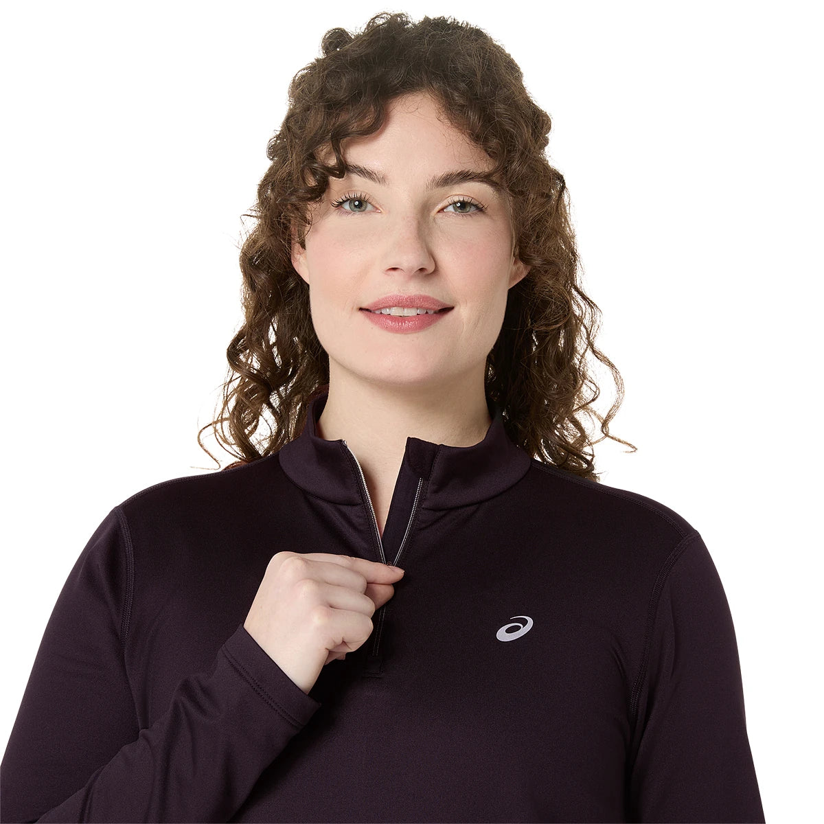 T-SHIRT ASICS FEMME CORE MANCHES LONGUES 1/2 ZIP
