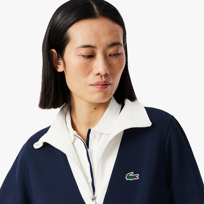 SWEAT LACOSTE FEMME HERITAGE 1/2 ZIP