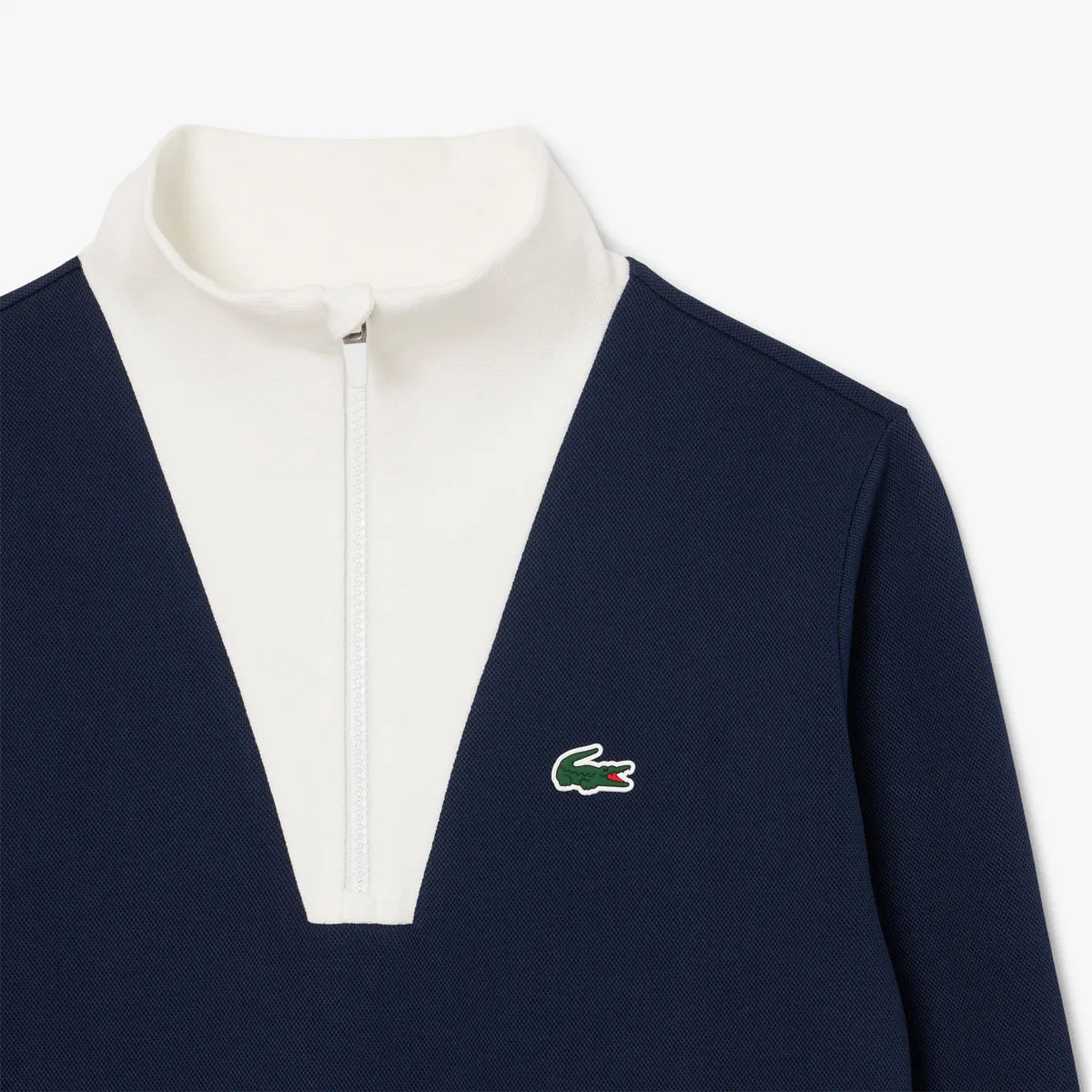SWEAT LACOSTE FEMME HERITAGE 1/2 ZIP