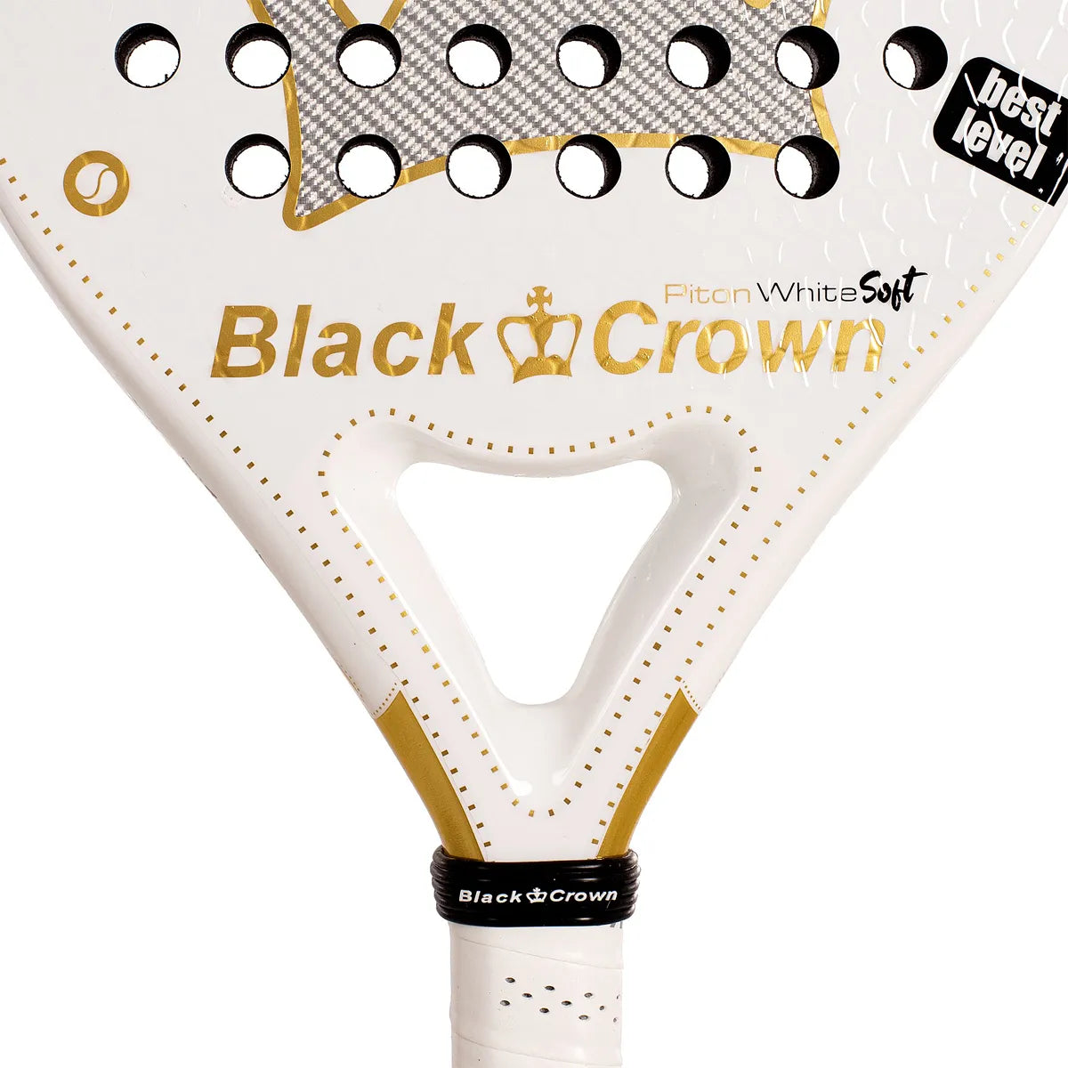 RAQUETTE DE PADEL BLACK CROWN PITON WHITE SOFT