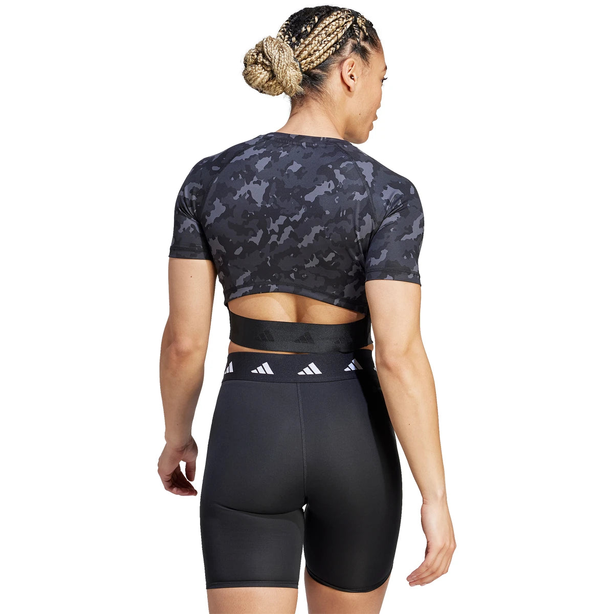 T-Shirt adidas Femme Print Crop