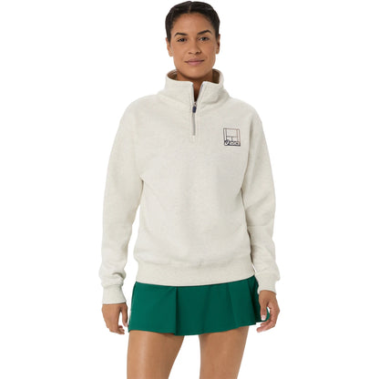 Sweat Asics Femme Court Graphic 1/2 Zip