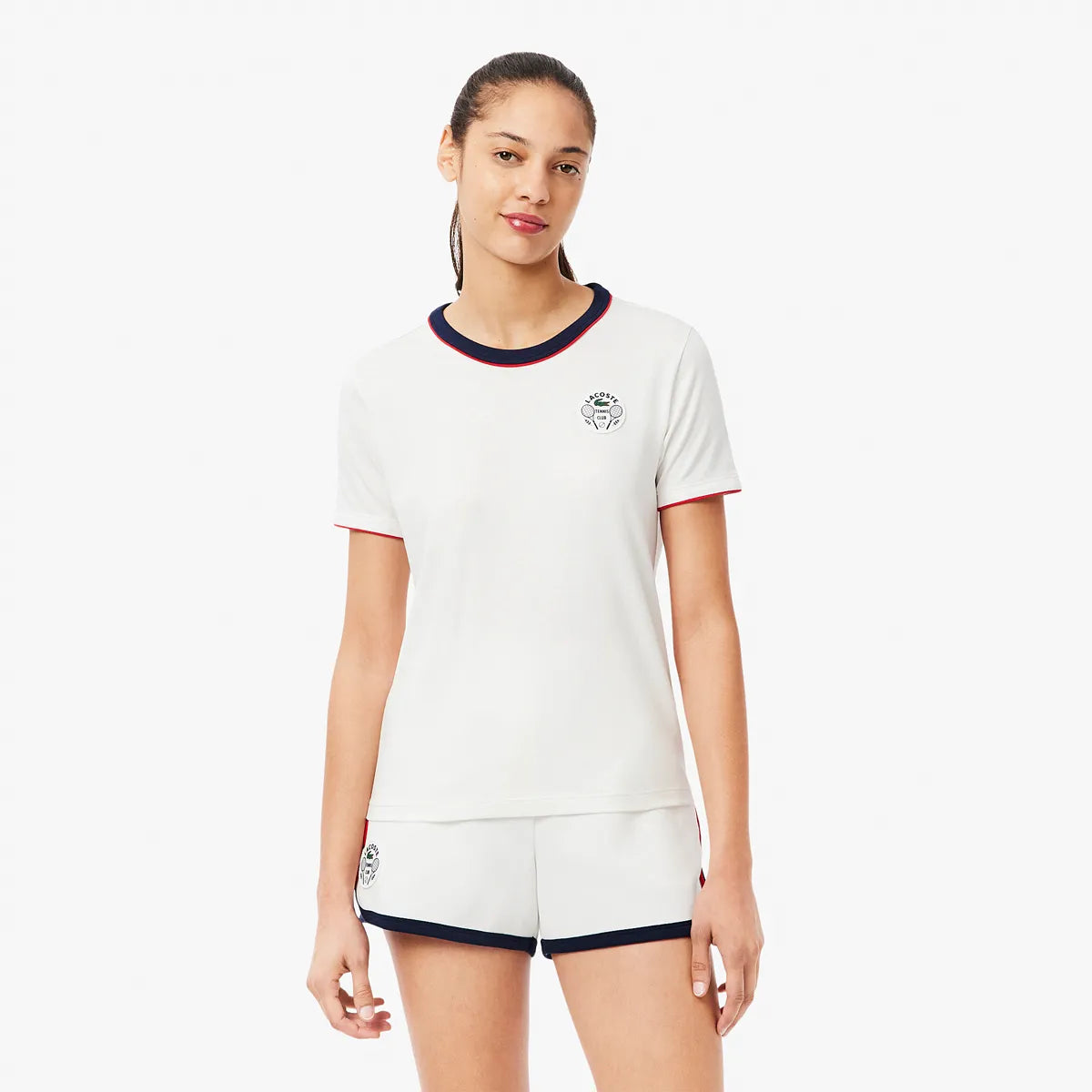 T-SHIRT LACOSTE FEMME HERITAGE