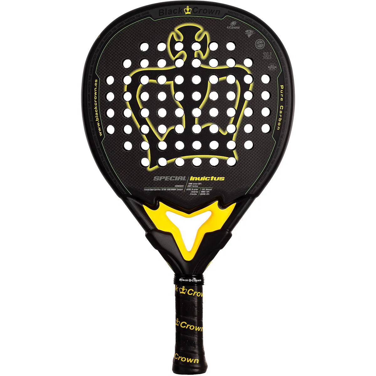 RAQUETTE DE PADEL BLACK CROWN SPECIAL INVICTUS
