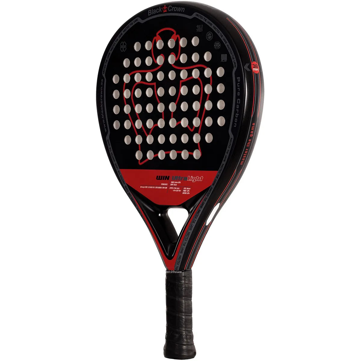 RAQUETTE DE PADEL BLACK CROWN WIN ULTRA LIGHT