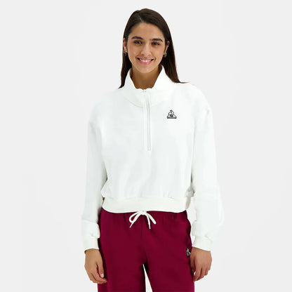 SWEAT LE COQ SPORTIF FEMME HERITAGE 1/2 ZIP